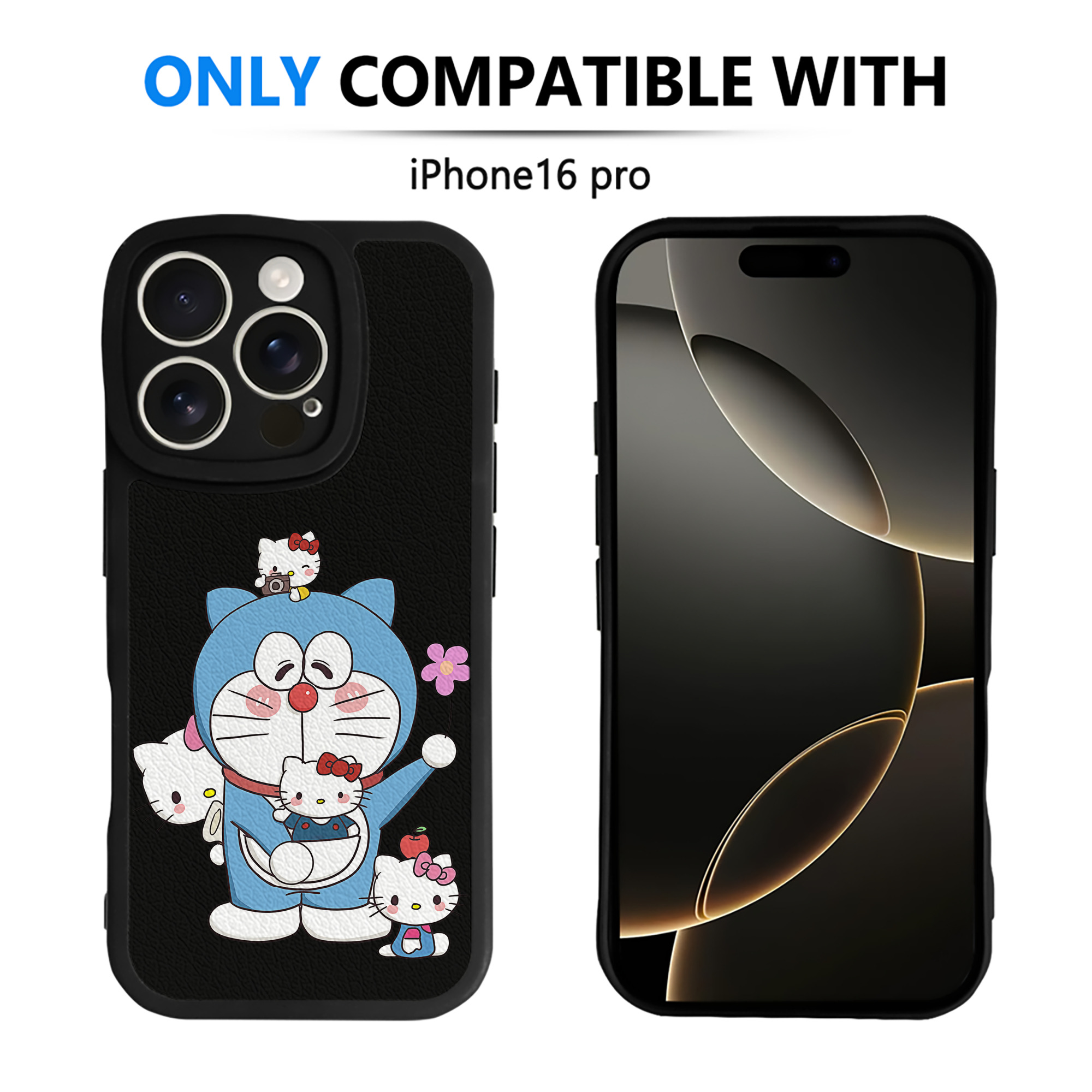 （画像用） ドラえもん Doraemon 【iPhone 16シリーズ対応】シリコンスマホケース（レザー調） 材質：シリコン